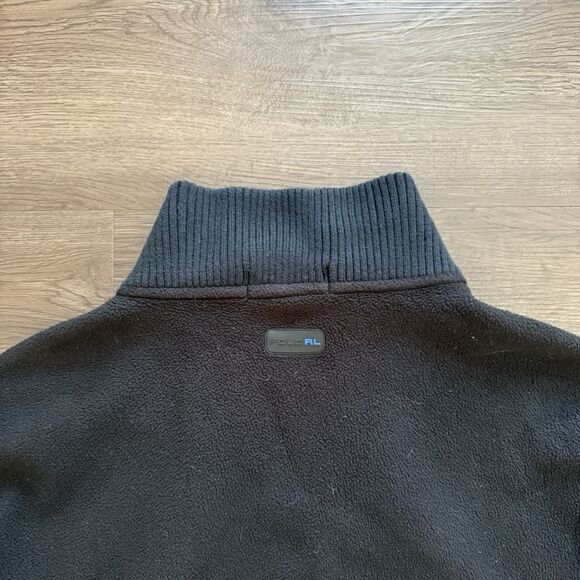 Vintage Polo Ralph Lauren Tech Jacket Black Fleece Crest Zip Mens XL Gorpcore - Picture 10 of 10